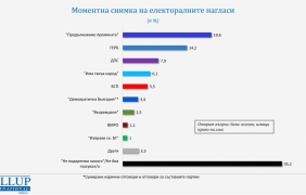 Галъп: ПП остава първа сила с 19,6% от всички гласуващи
