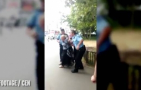Трима румънски полицаи арестуваха старица за неправилно пресичане [видео]