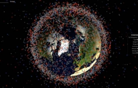 3D карта показва всички обекти в околоземна орбита